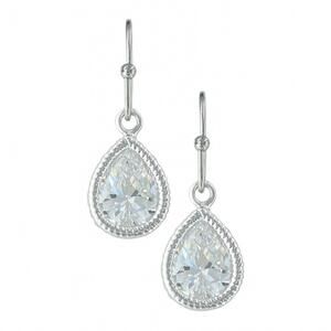 NEW MONTANA SILVERSMITHS women's western teardrop earrings in silver
